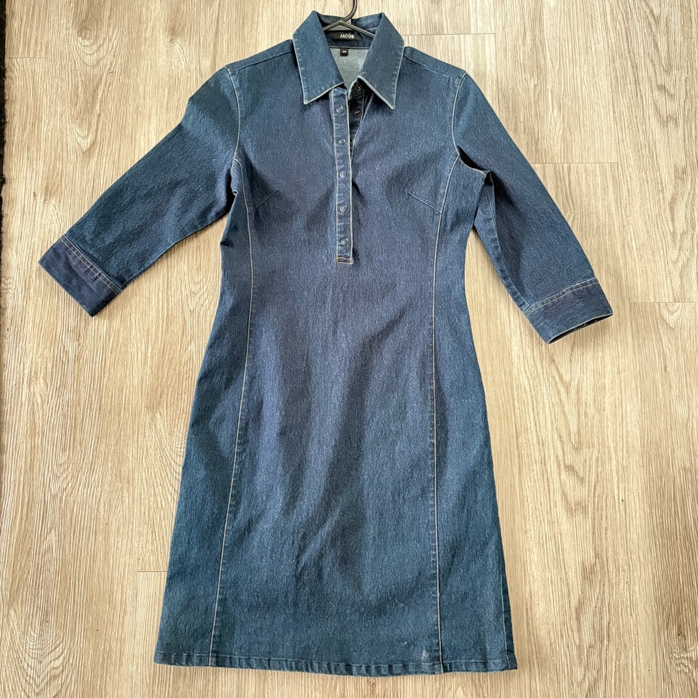 Jacob Blue Jeans Denim Dress Y2K Size Small - Picture 10 of 10